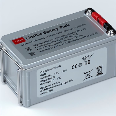 Storage Type -20-45C -4-113℉ LiFePO4 Battery Pack with Expected Cycle Life of 1C At 25C and ABS Case