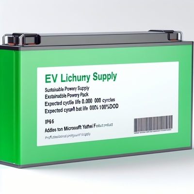 Vita del ciclo attesa 000 cicli 100%DOD e IP65 batteria al litio standard impermeabile EV per alimentazione energetica sostenibile