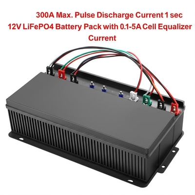 300A Corrente di scarica a impulsi max. 1 secondo, pacco batteria LiFePO4 12V con corrente equalizzatore celle 0.1-5A