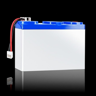 Batteria LiFePO4 dal design compatto con BMS integrato, custodia in ABS, impedenza interna ≤45mΩ