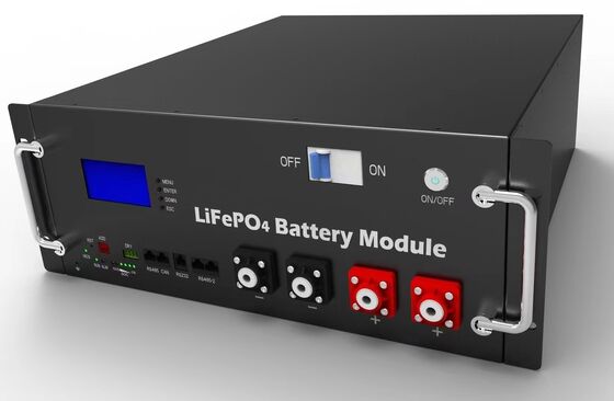 Batteria LiFePO4 25,6 V 200 Ah 51,2 KWh Batteria di accumulo di energia montata su rack per centrale elettrica UPS