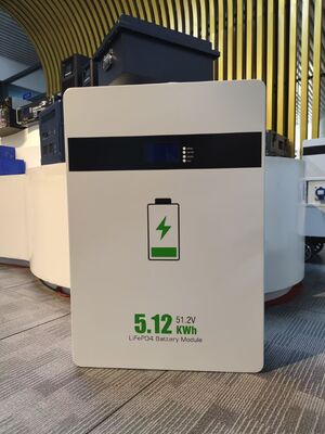 Pacco Batteria LiFePO4 48V 51.2V 100Ah 5kWh Montato a Parete per Solare Residenziale Off-Grid Accumulo Energia Domestico BMS Integrato