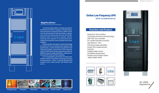 Conversione trifase UPS del doppio di RS232 300KVA IGBT DSP